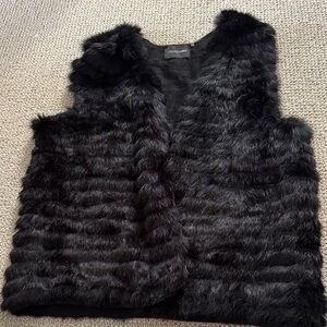 Dolce Cabo Black Faux Fur Vest